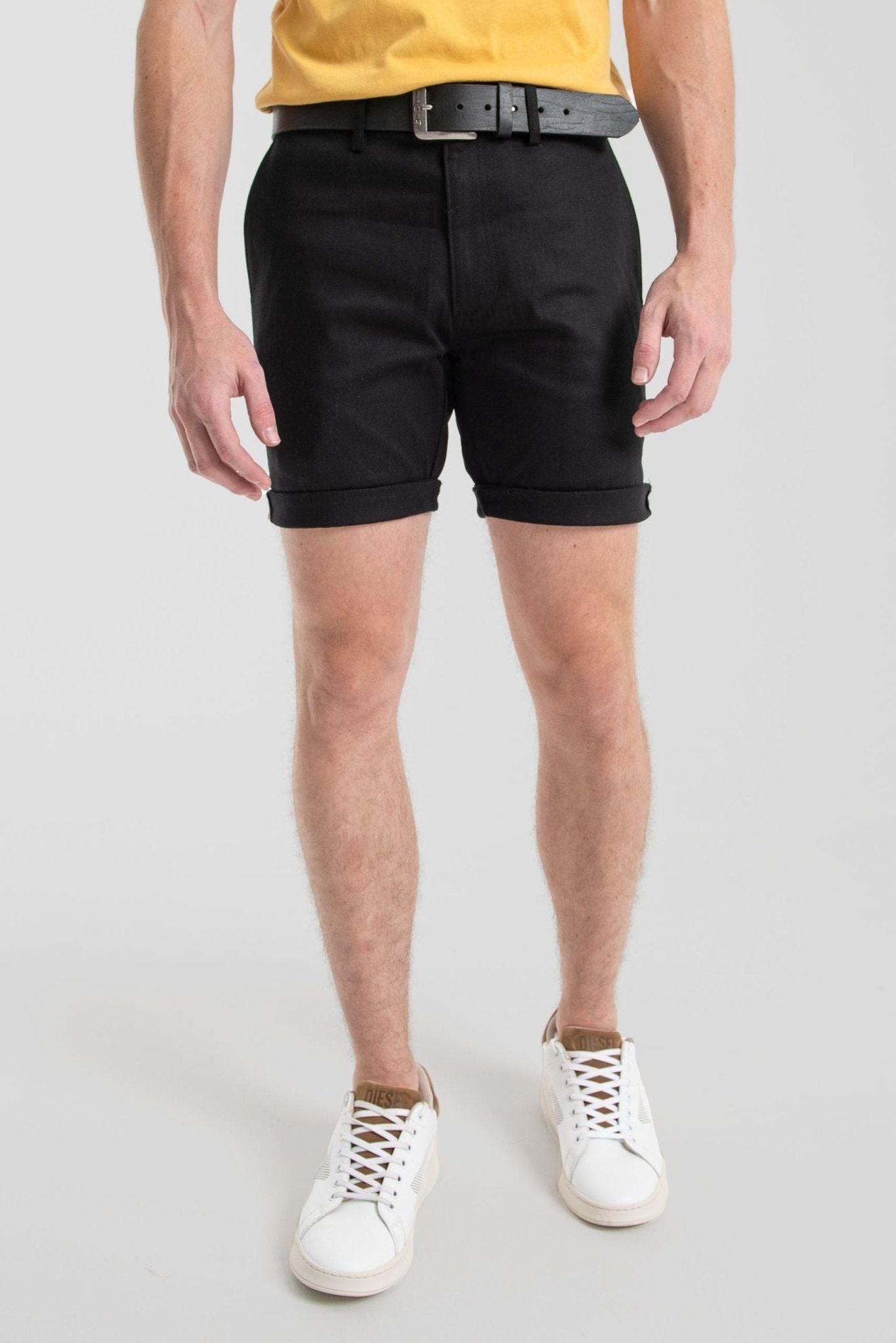 Signature Slim Stretch Chino Shorts - Black