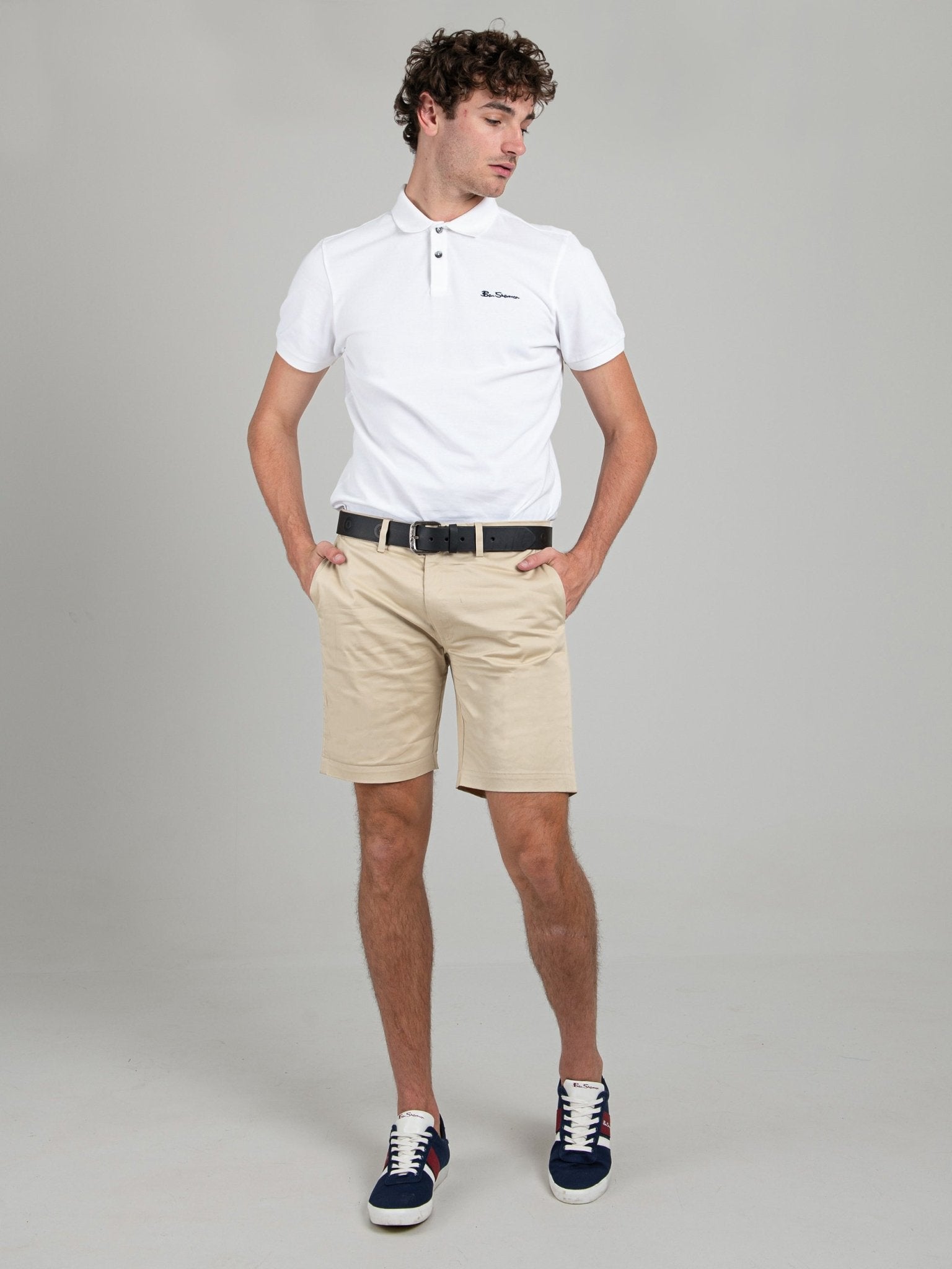 Signature Slim Stretch Chino Shorts - Sandstone