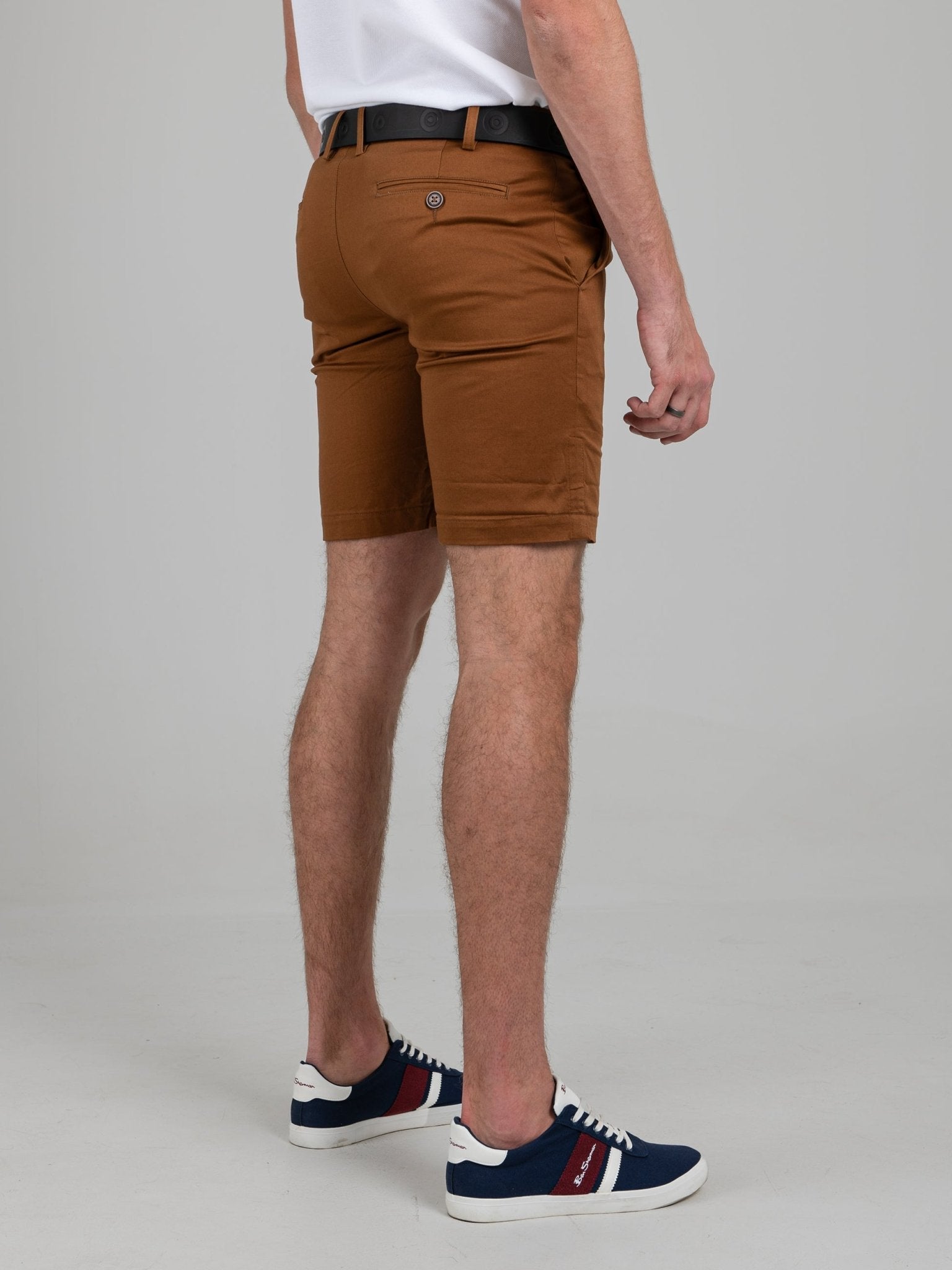 Signature Slim Stretch Chino Shorts - Walnut