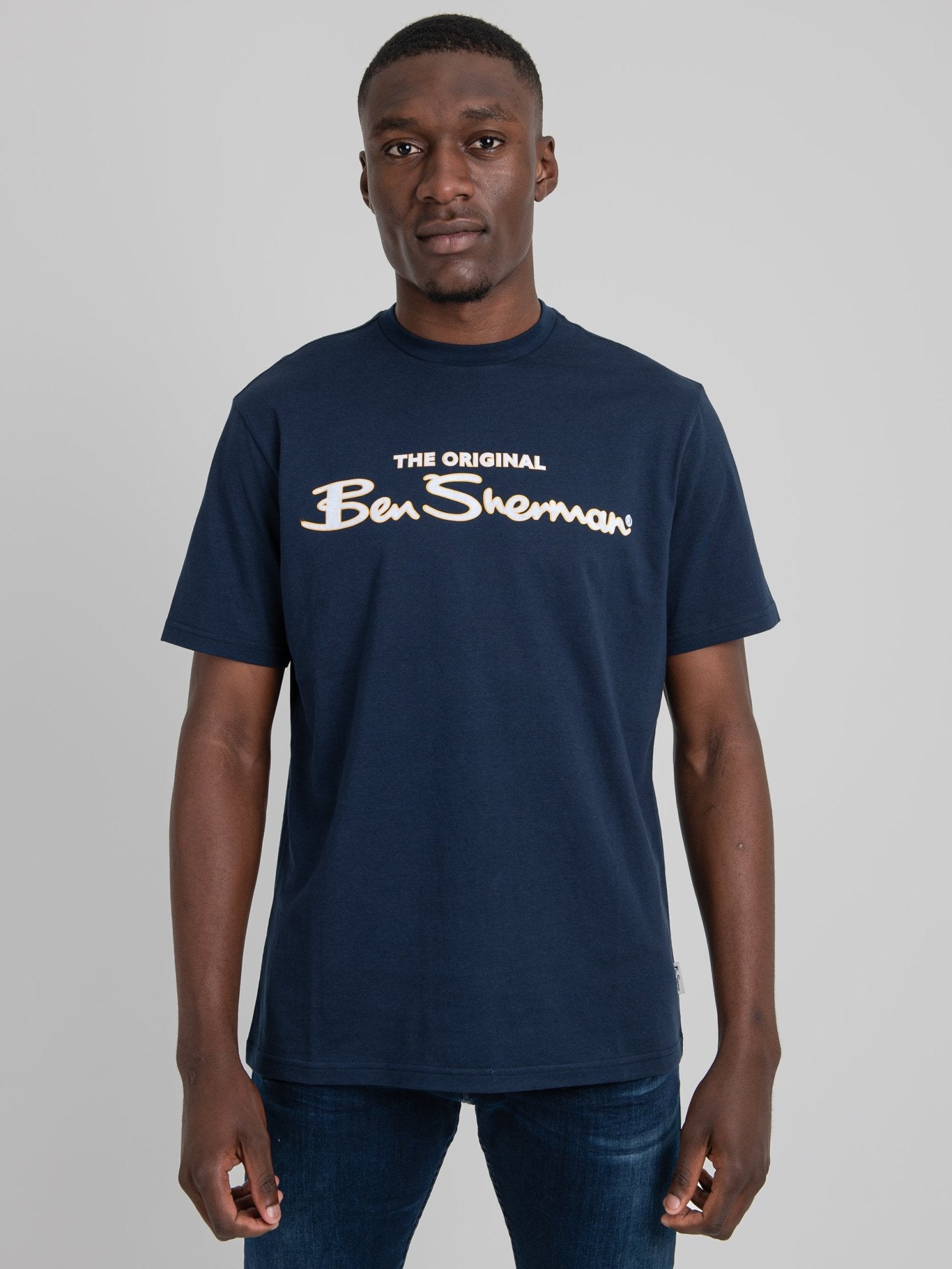 Signature Script Tee - Navy