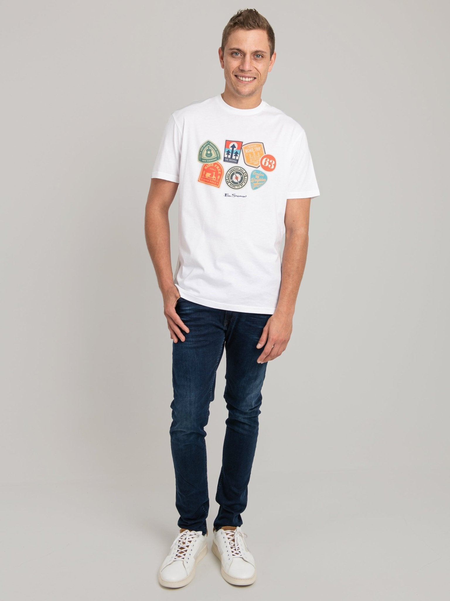 Outdoor Badges Tee - White