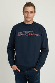 Signature Flock Crew Fleece - Navy