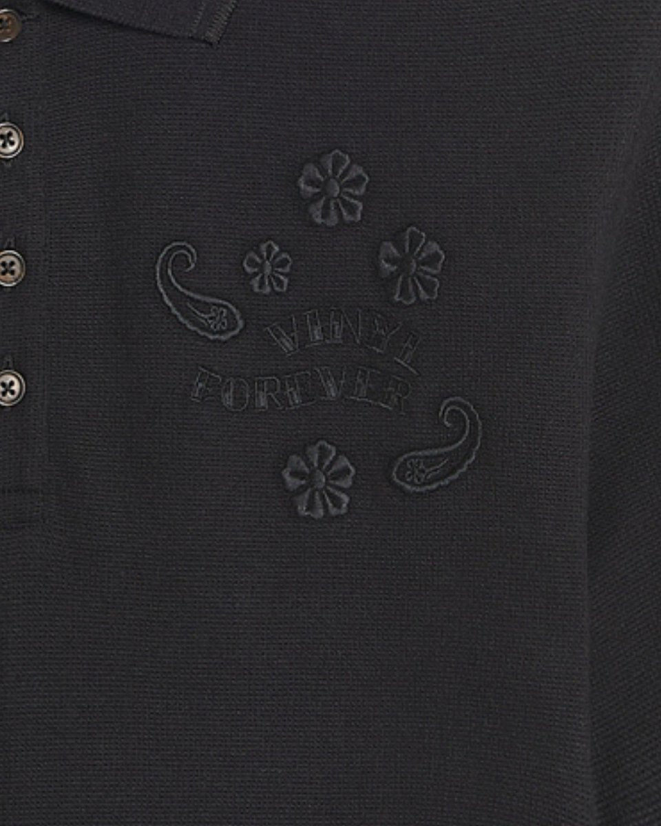 Vinyl Forever Polo - Black